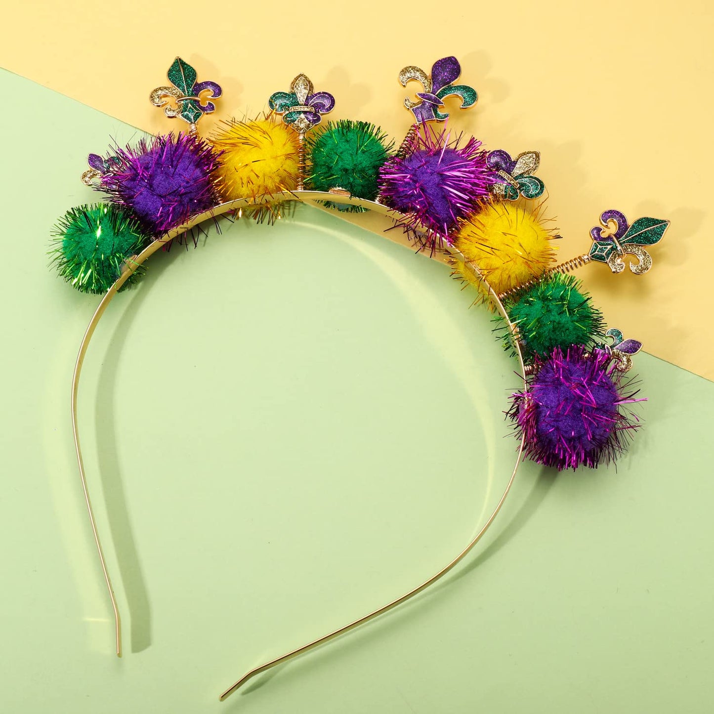 CEALXHENY Mardi Gras Headbands for Women (Mardi Gras D)