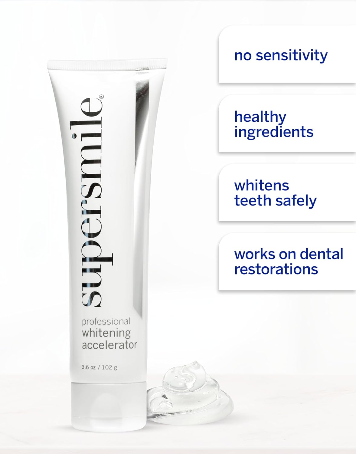 Supersmile Professional Whitening Accelerator - Powerful, Sensitivity-Free Whitening - Safe for Dental Restorations (3.6 Oz)