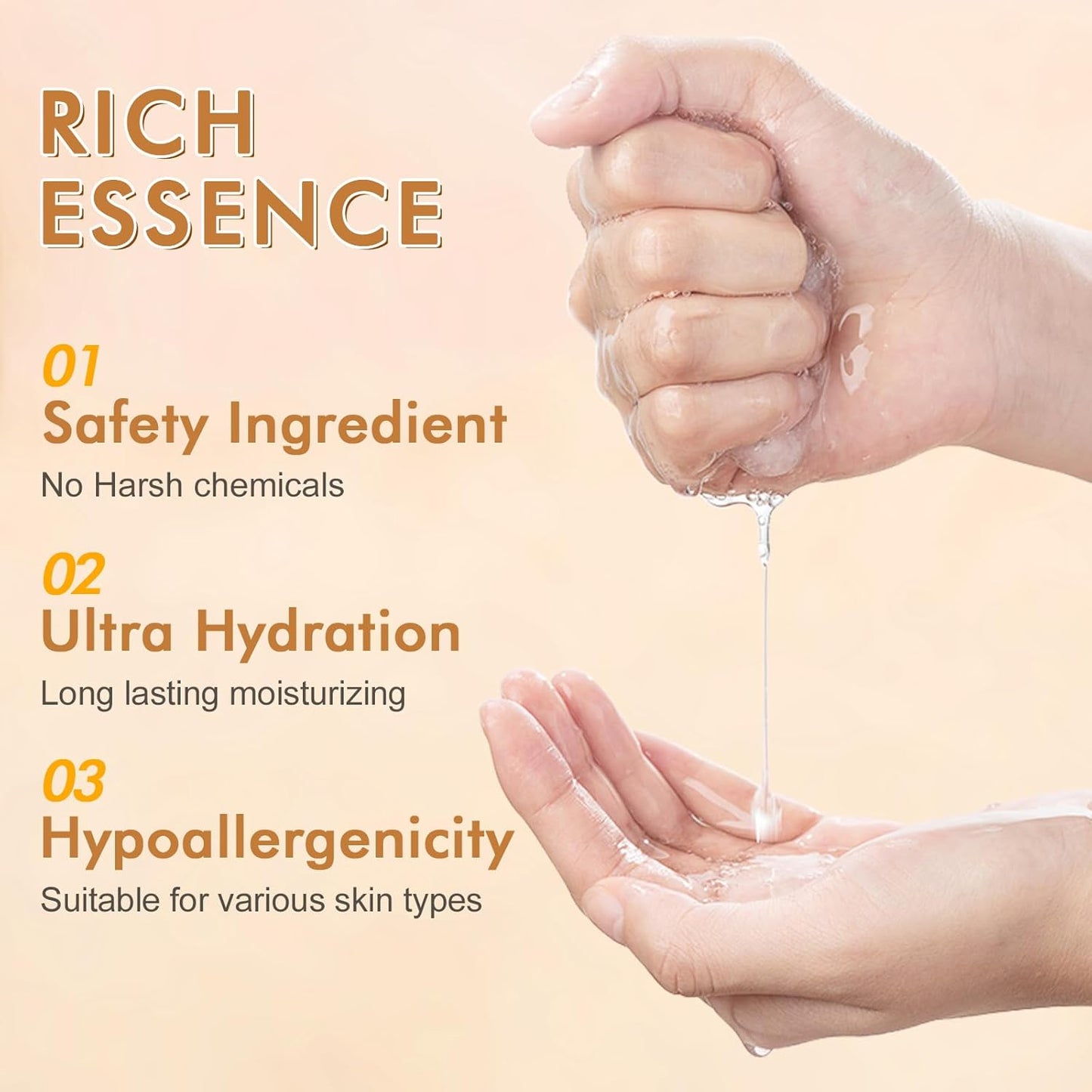 Skiennix Collagen Essence Face Masks - Hydrating Sheet Masks for Dry & Sensitive Skin | 60 Pack