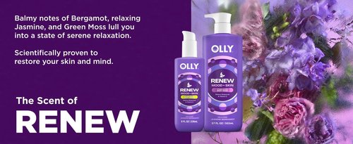 OLLY Renew Body Care Bundle | Nourishing Body Wash (17oz) + Lotion-Serum (8oz) with Vitamin D & Retinol