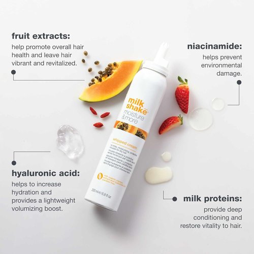 Milk_Shake Moisture & More Whipped Cream - No Rinse Hair Moisturizer Foam | Boost Shine & Softness | 6.8 fl oz (200 ml)