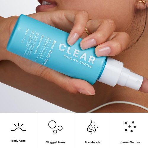 Paula's Choice CLEAR Acne Spray - 2% BHA Salicylic Acid Treatment for Back & Body, 4 Fl Oz