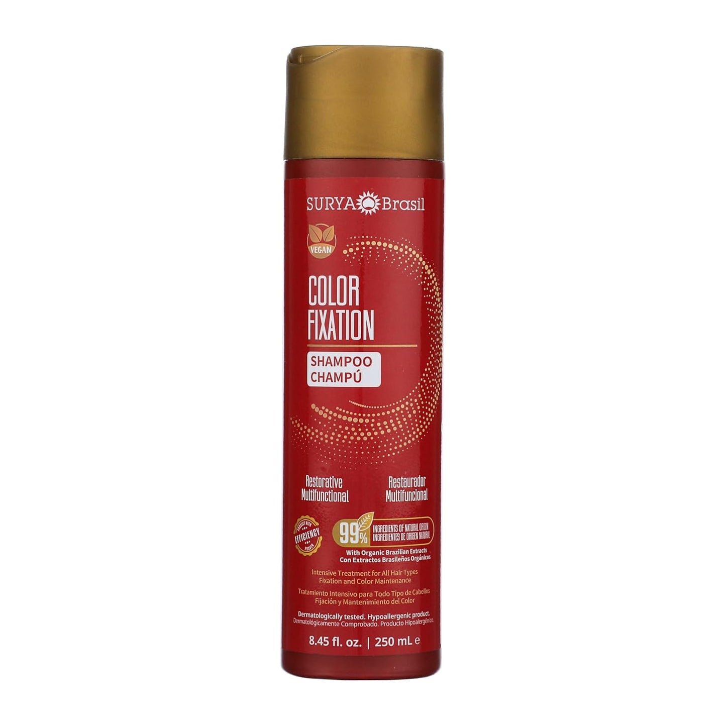 Surya Brasil Color Fixation Shampoo - Gentle Cleansing & Color Protection with 99% Natural Ingredients | 8.45 oz