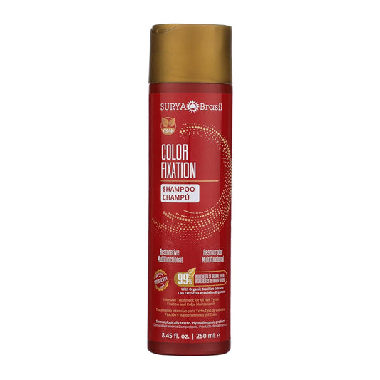 Surya Brasil Color Fixation Shampoo - Gentle Cleansing & Color Protection with 99% Natural Ingredients | 8.45 oz