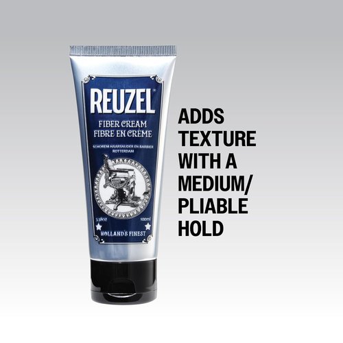Reuzel Fiber Cream - Low Shine Finish Styling Cream | 3.38 oz for Effortless Hold
