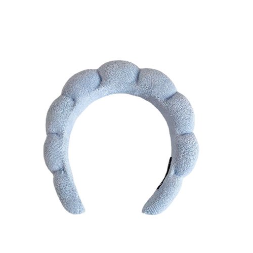 Handmade Sponge Spa Headband and Wristband Set Soft Flannel Skincare Kit