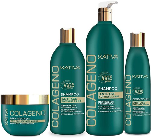KATIVA Collagen Shampoo - Nourishing Formula for Healthy Hair - 1000 Milliliters