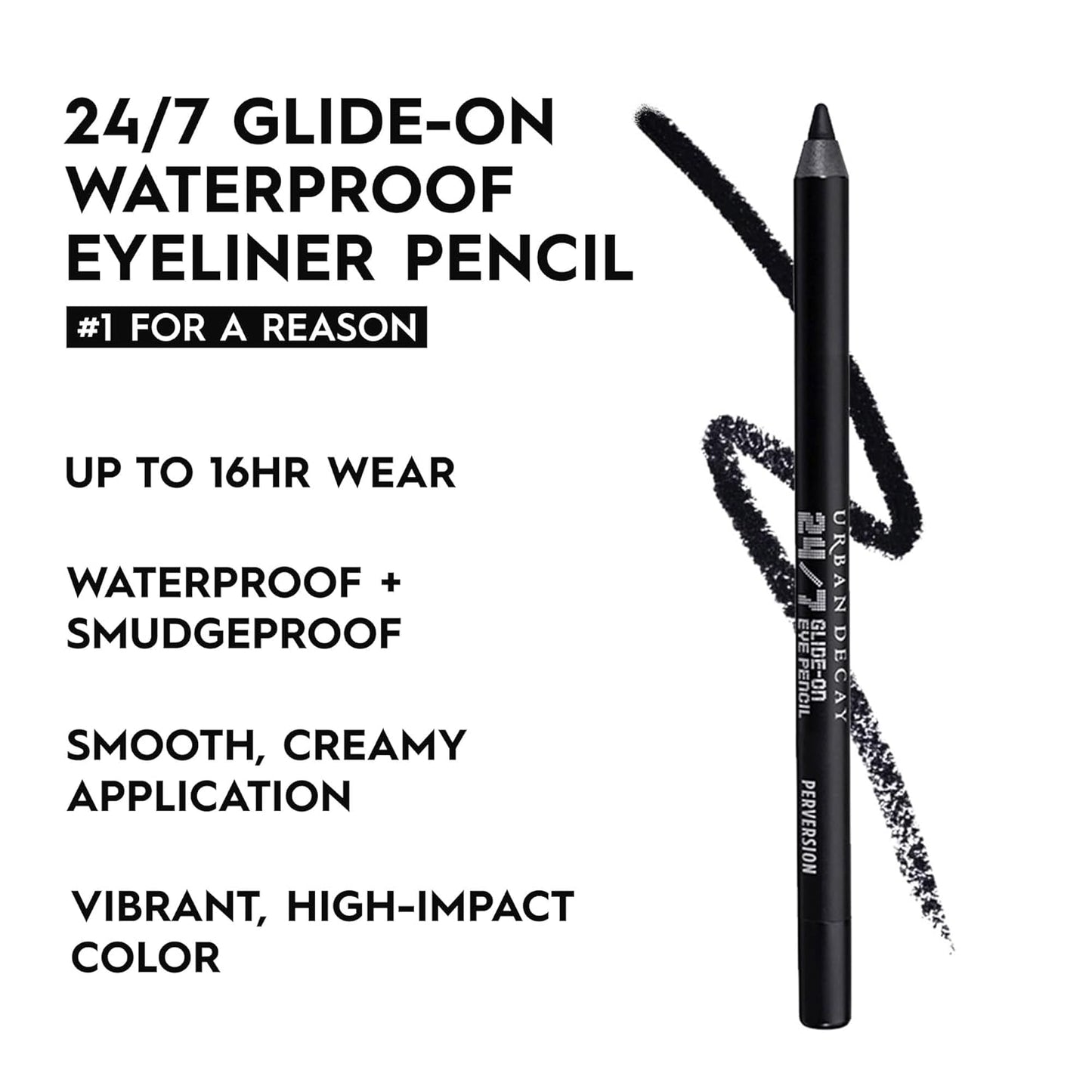 Urban Decay Perversion Mascara & Eyeliner Set - Volumizing Black Mascara + Glide-On Matte Black Pencil