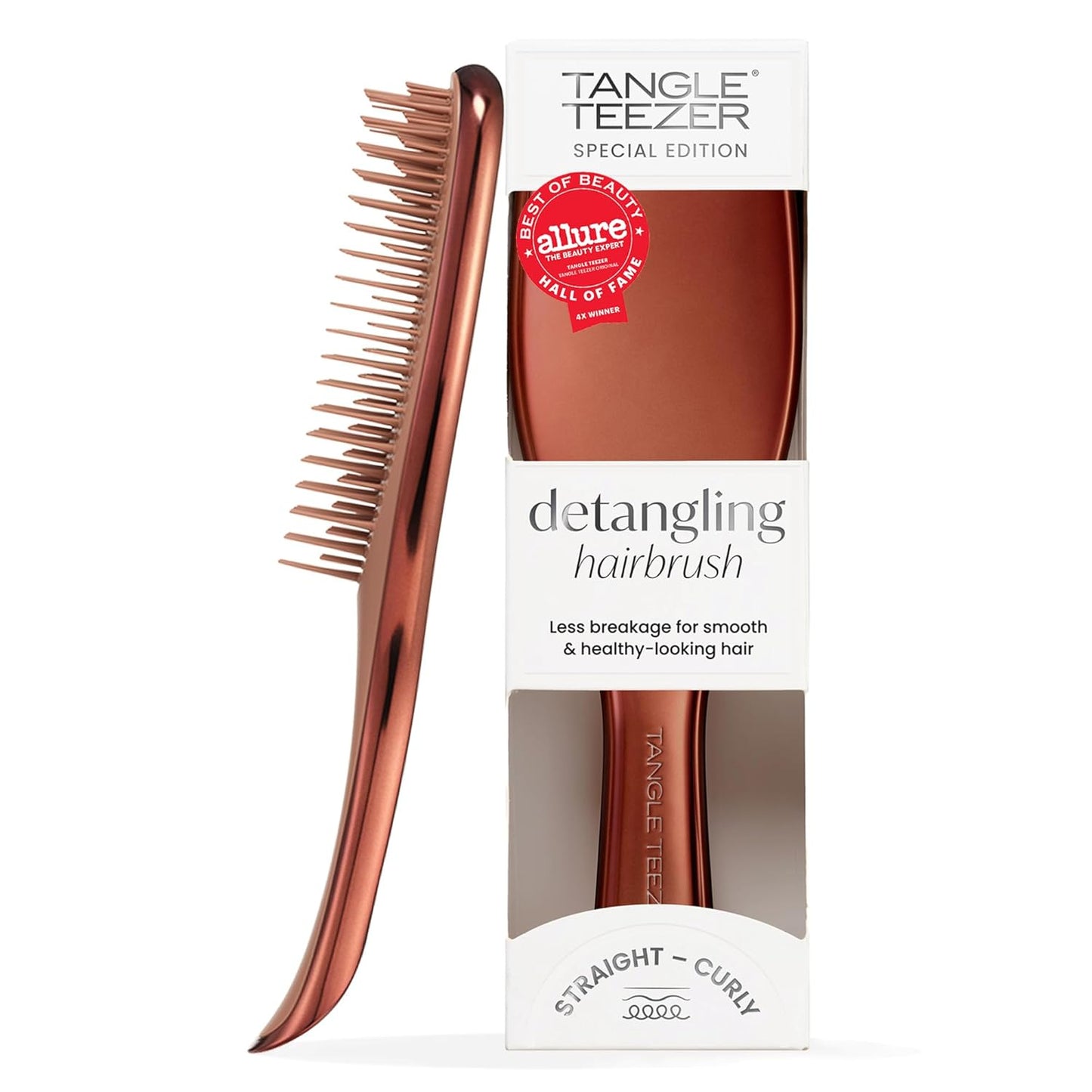 Tangle Teezer Chrome Ultimate Detangler Brush - Eliminates Knots & Reduces Breakage | Chocolate Bronze