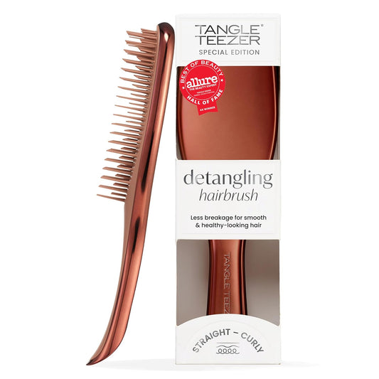 Tangle Teezer Chrome Ultimate Detangler Brush - Eliminates Knots & Reduces Breakage | Chocolate Bronze