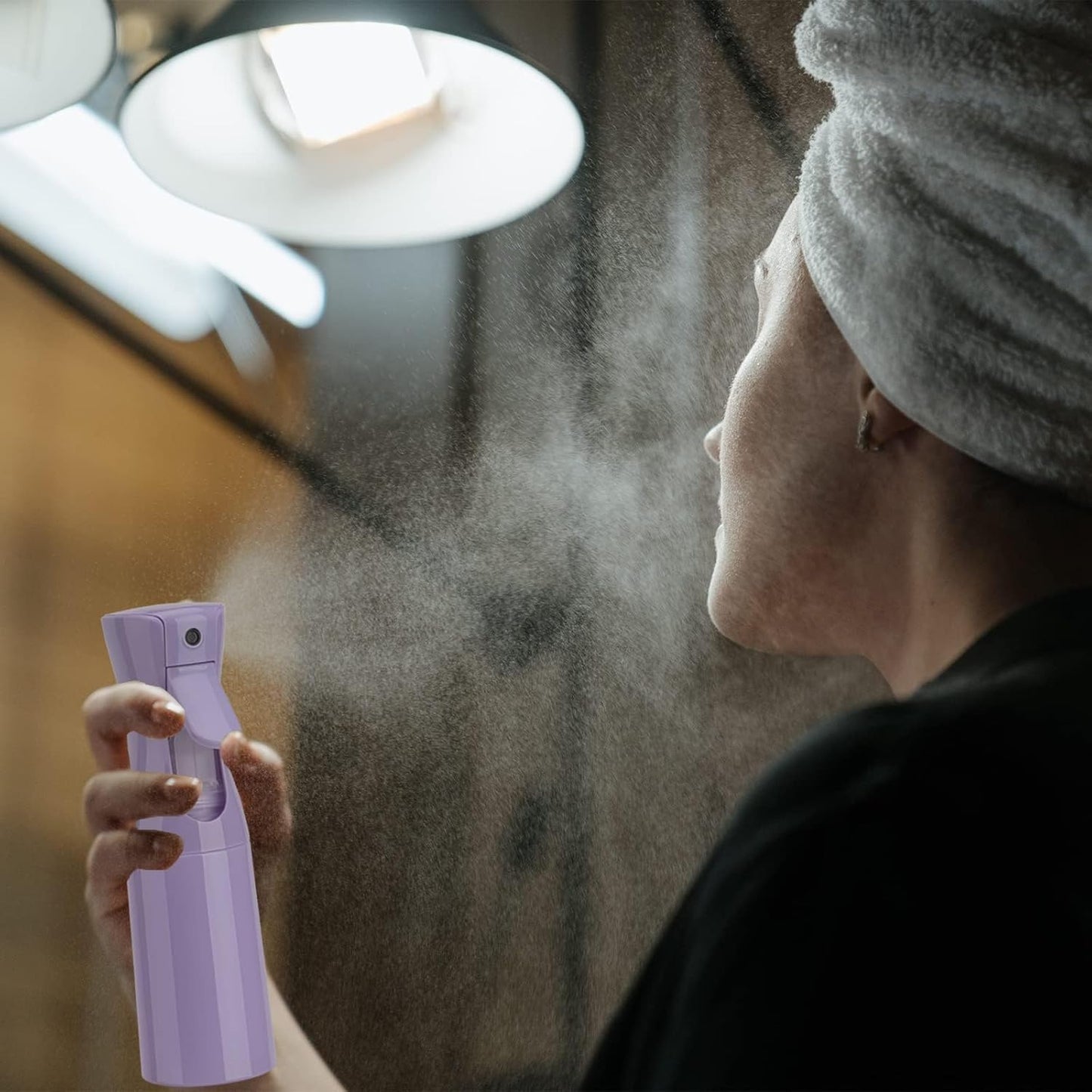 Spray Bottle for Hair by [Brand Name] - 6.8oz Continuous Ultra Fine Mist Sprayer for Salons & Skin Care - Purple