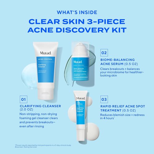 Regine Switzerland Acne Treatment Trial Kit - Salicylic & Mandelic Acid for Clear Skin - Travel Size for Acne-Prone Skin