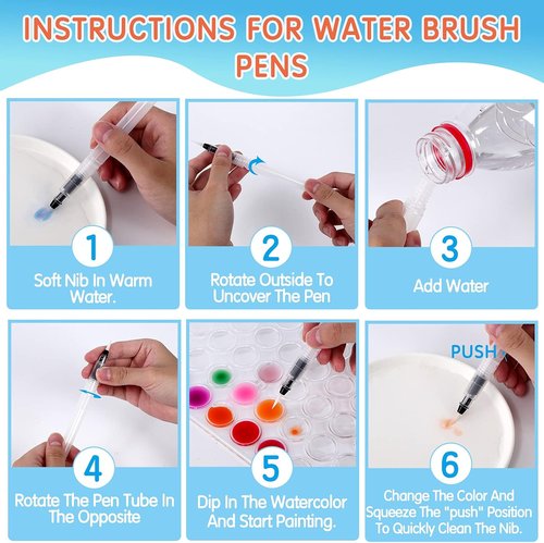 Blablaovy Watercolor Paint Set - 48 Washable Colors with Brushes & Palette | Ideal for Beginners & Kids