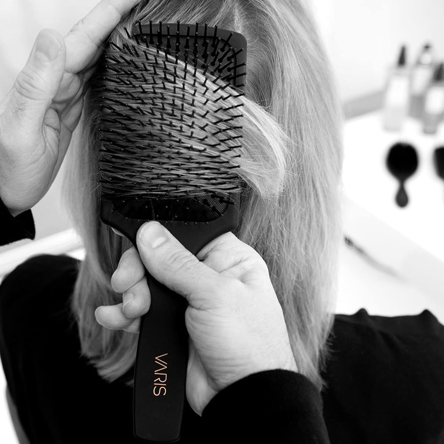 VARIS Paddle Brush - Professional Detangling Tool for Smooth, Frizz-Free Hair | Ideal for All Hair Types