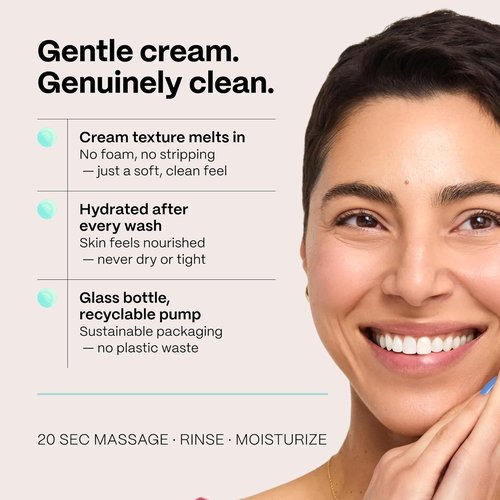 Mad Hippie Cream Cleanser - Gentle Hydrating Formula with Hyaluronic Acid & Jojoba Oil, 4 Oz
