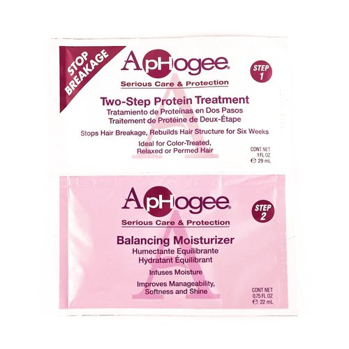 ApHogee Two-Step Protein Treatment - Repair Damaged Hair & Restore Moisture - 1 Treatment
