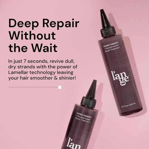 L'ANGE HAIR Hydro Therapy 7-Second Instant Repair - Hydrating Lamellar Hair Treatment | Paraben-Free, Anti-Frizz & Glossy Finish