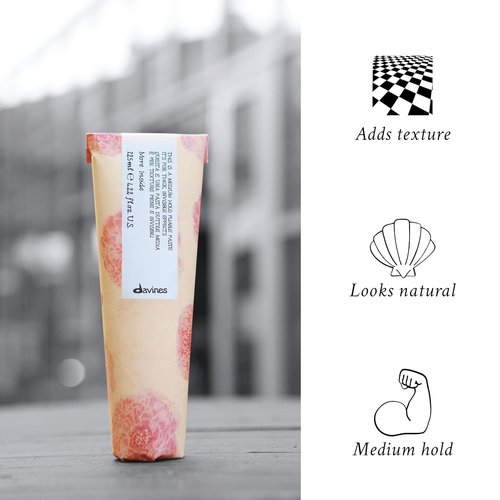 Davines Medium Hold Pliable Paste - Natural Texture & Control | 4.23 Fl Oz for Effortless Styling