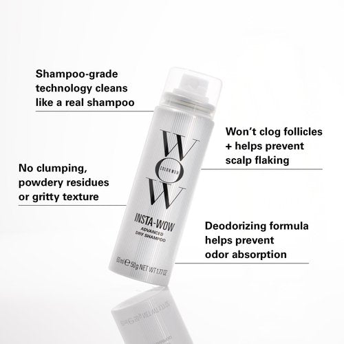 Color Wow Insta-WOW Advanced Dry Shampoo – Breaks down and removes oil for shampoo-grade results | No grit, no clumping, no powdery residue | Best dry shampoo for oily hair