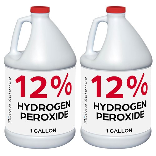 Allied Science 12% Food Grade Hydrogen Peroxide - 4X Stronger Cleaner for Home, Plants & Personal Care | 1 Gallon