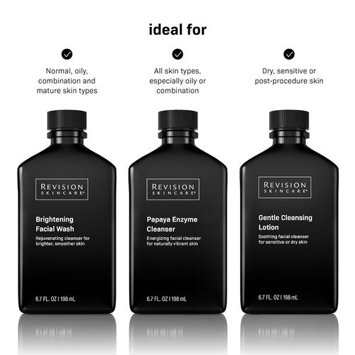 Revision Skincare Papaya Enzyme Cleanser - Energizing Facial Cleanser with Salicylic Acid, Soothing Exfoliation