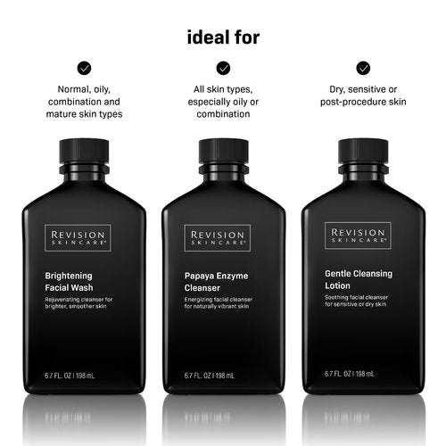 Revision Skincare Brightening Facial Wash, Exfoliating Face Cleanser with Vitamin C and Vitamin E