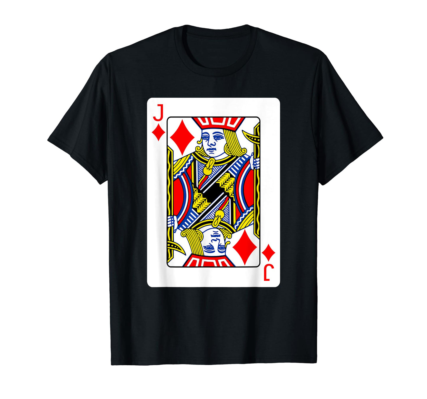 Jack Of Diamonds Playing Card Group Costume Poker Player T-Shirt