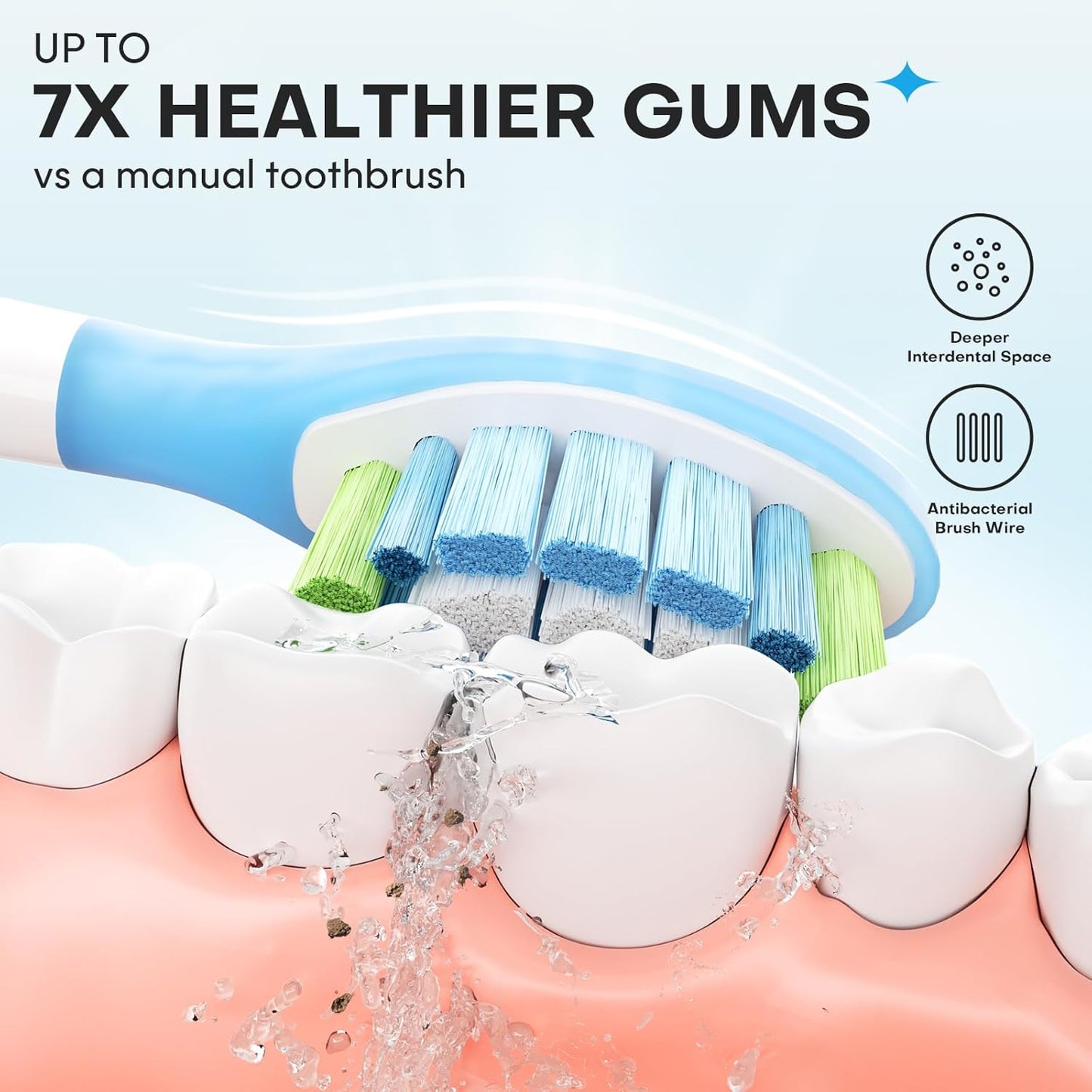 Sonicare Replacement Heads - Electric Toothbrush Heads for Philips Sonicare | 12 Pack (6 White + 6 Black)