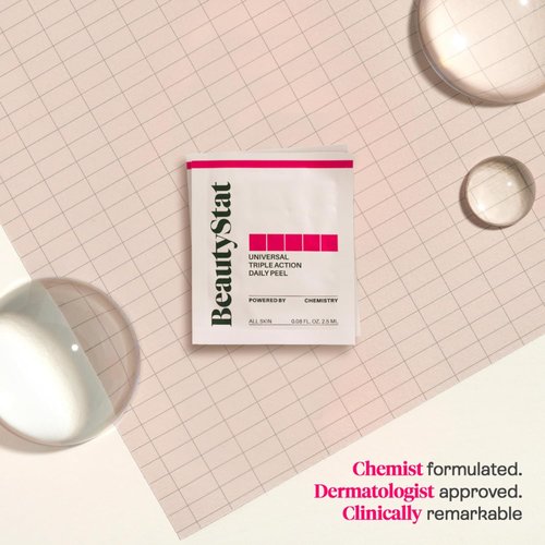 BeautyStat Triple Action Daily Exfoliating Peel Pad - Gentle AHA/BHA Formula for Uneven Tone & Fine Lines - Made in the USA