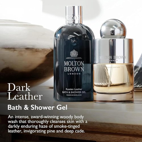 Molton Brown Dark Leather Body Wash - Luxurious Scent | 10 Fl. Oz. Size