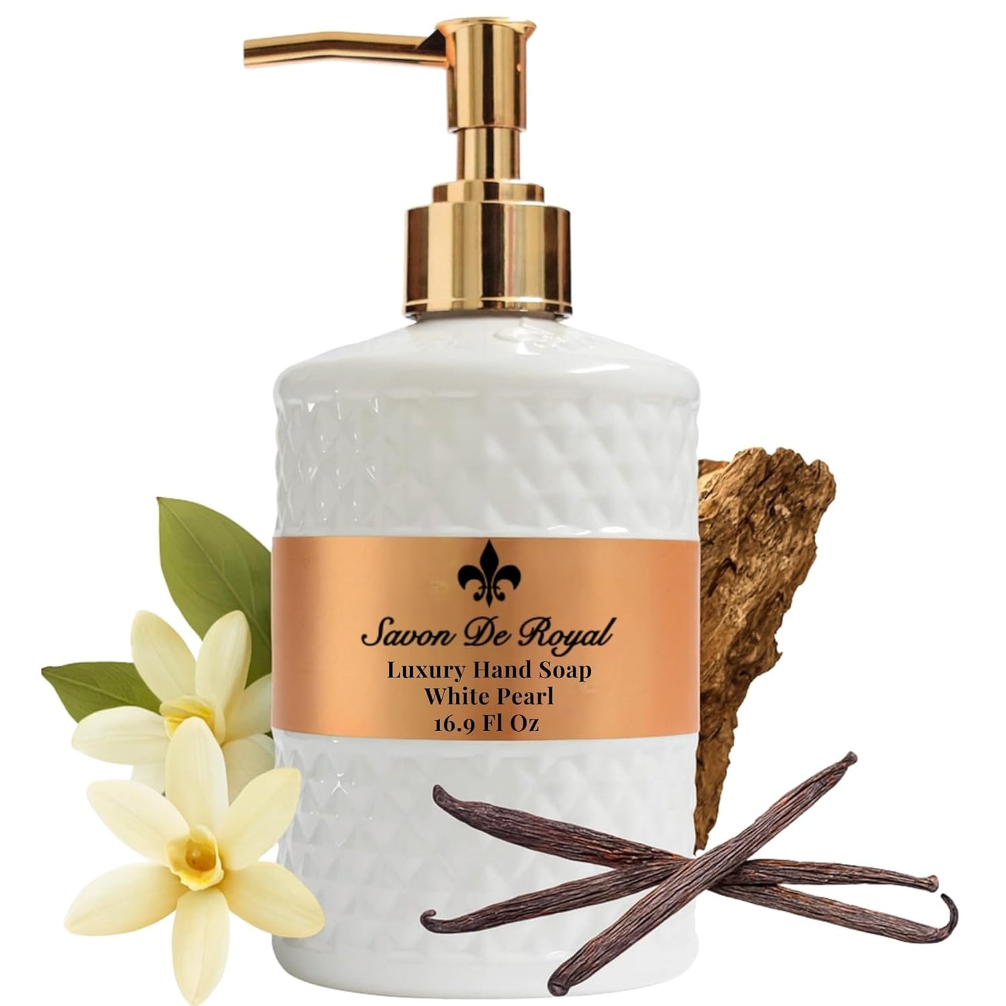 Skiennix Luxury Liquid Hand Soap - Musk & Vanilla Scent, Moisturizing Vegan Formula, 16.9 Fl Oz