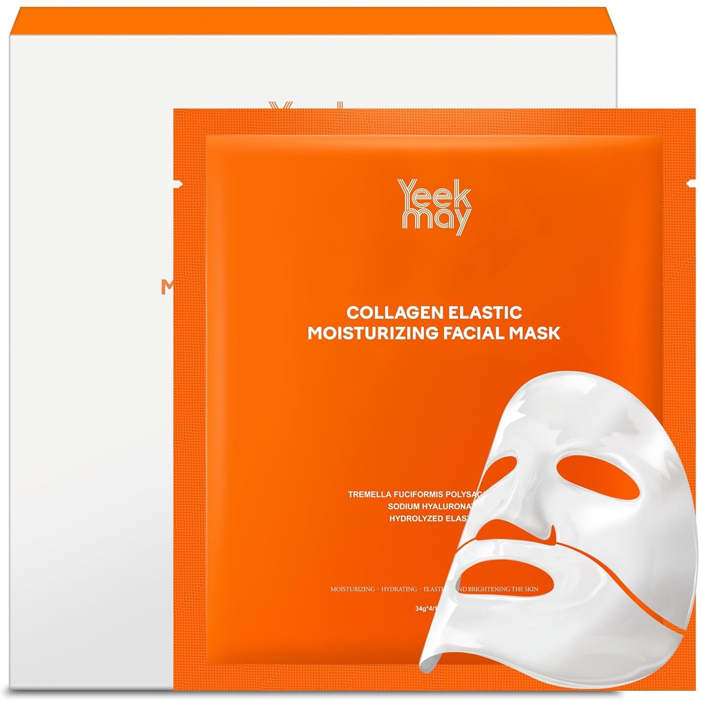 GJNL Collagen Deep Hydrating Face Mask - Pore Minimizing & Elasticity Boosting | 34g x 4 Pack