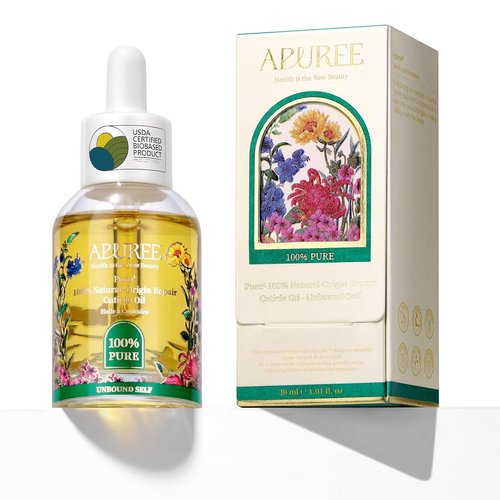 Apuree 100% Bio-Based Cuticle Oil - Deep Moisture Nail Strengthener with Black Rose Extract | 1oz Vegan Formula for Dry Cuticles and Brittle Nails