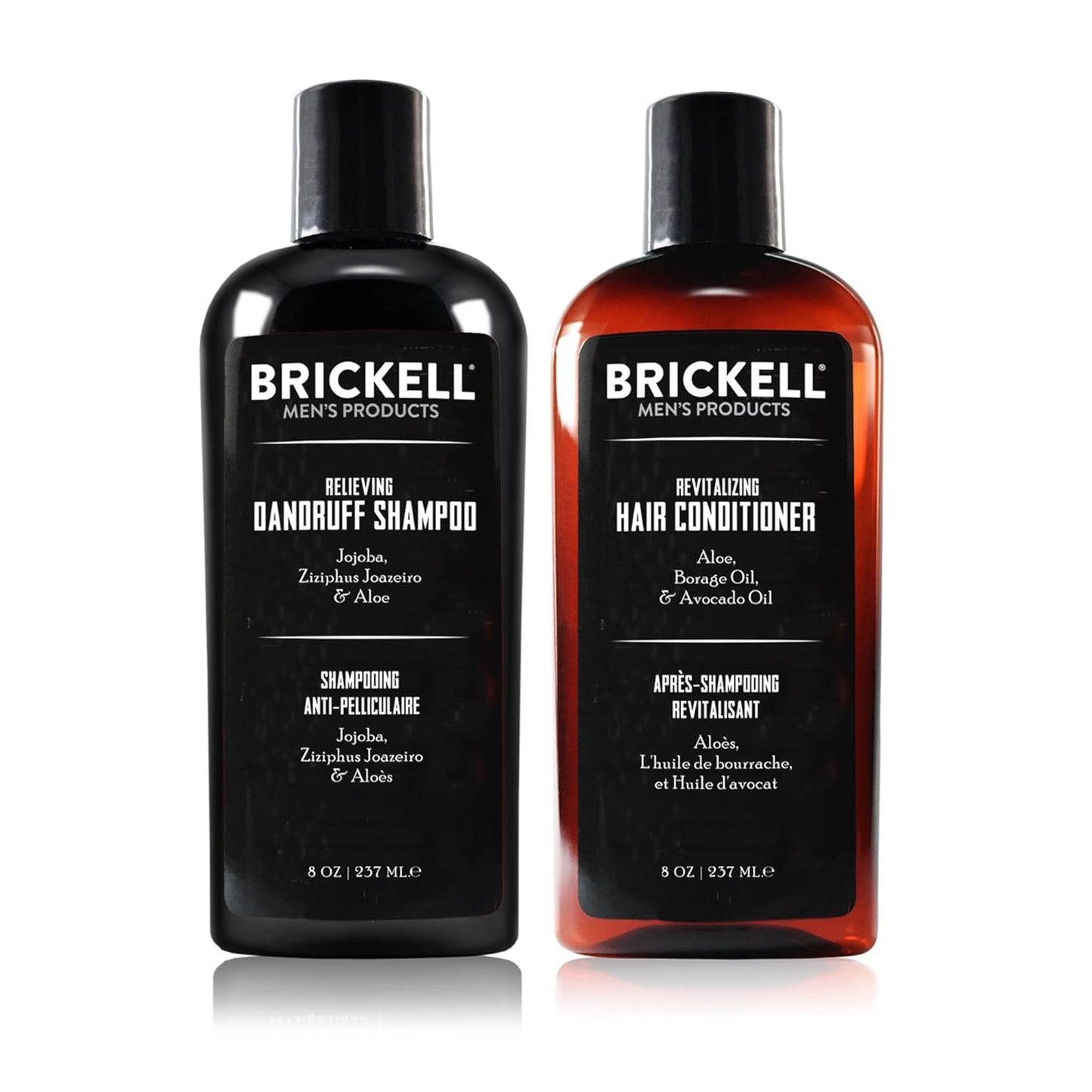 Brickell Men's Dandruff Shampoo & Conditioner Set - All-Natural Daily Hair Care Routine