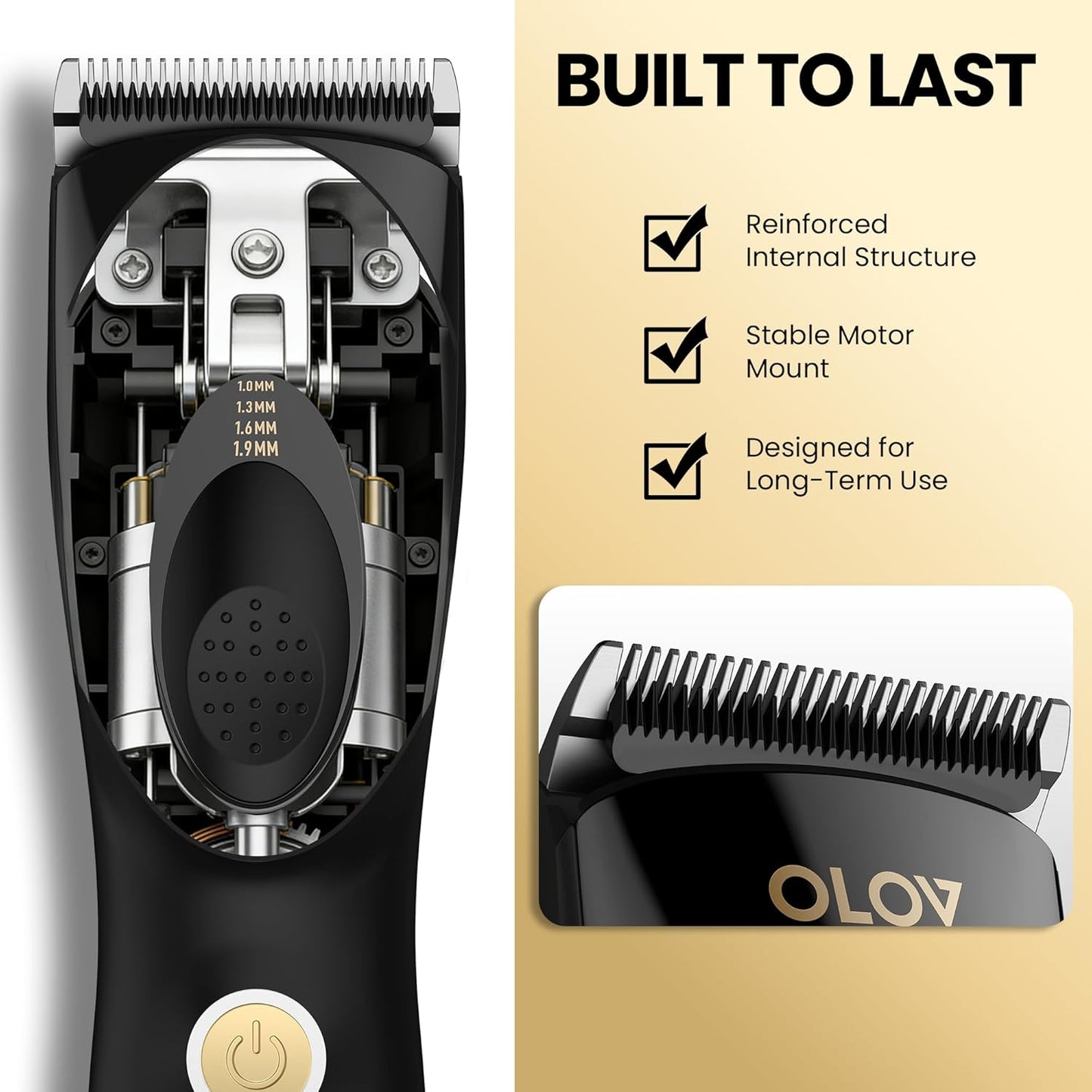 Skiennix Hair Clippers - Cordless Clipper Kit with Adjustable Lengths & 2-Speed Settings - Rechargeable (Black)