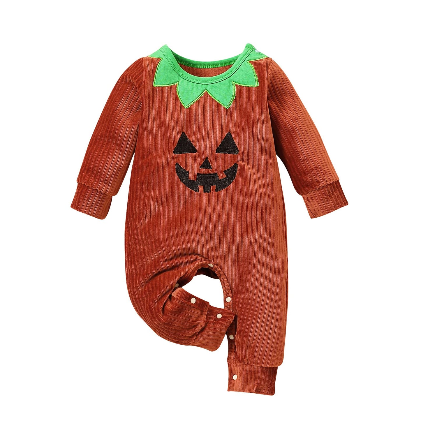 LouVasabuce Toddler Baby Girls Boys Halloween Long Sleeve Pumpkin Face Pattern Romper+ Cap +Slipper Socks 3Pcs Outfits