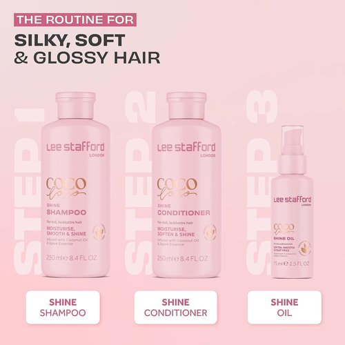 Lee Stafford Shine Hair Oil - Nourishing Anti-Frizz Styling Oil for Dry Hair | Coco Loco, 1.7 Fl Oz
