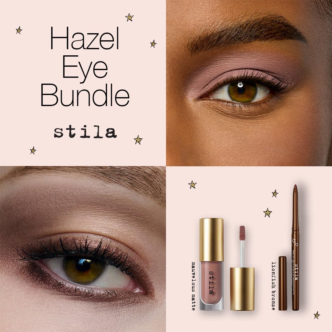 Stila Mauvelous Eyeshadow & Stay All Day® Gel Liner Bundle | Long-Wear, Waterproof Eye Makeup for Hazel Eyes