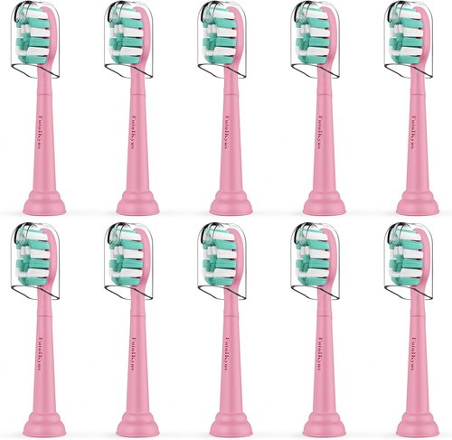 Philips Sonicare Toothbrush Replacement Heads - Plaque Control, Simply Clean, 10 Pack, Pink