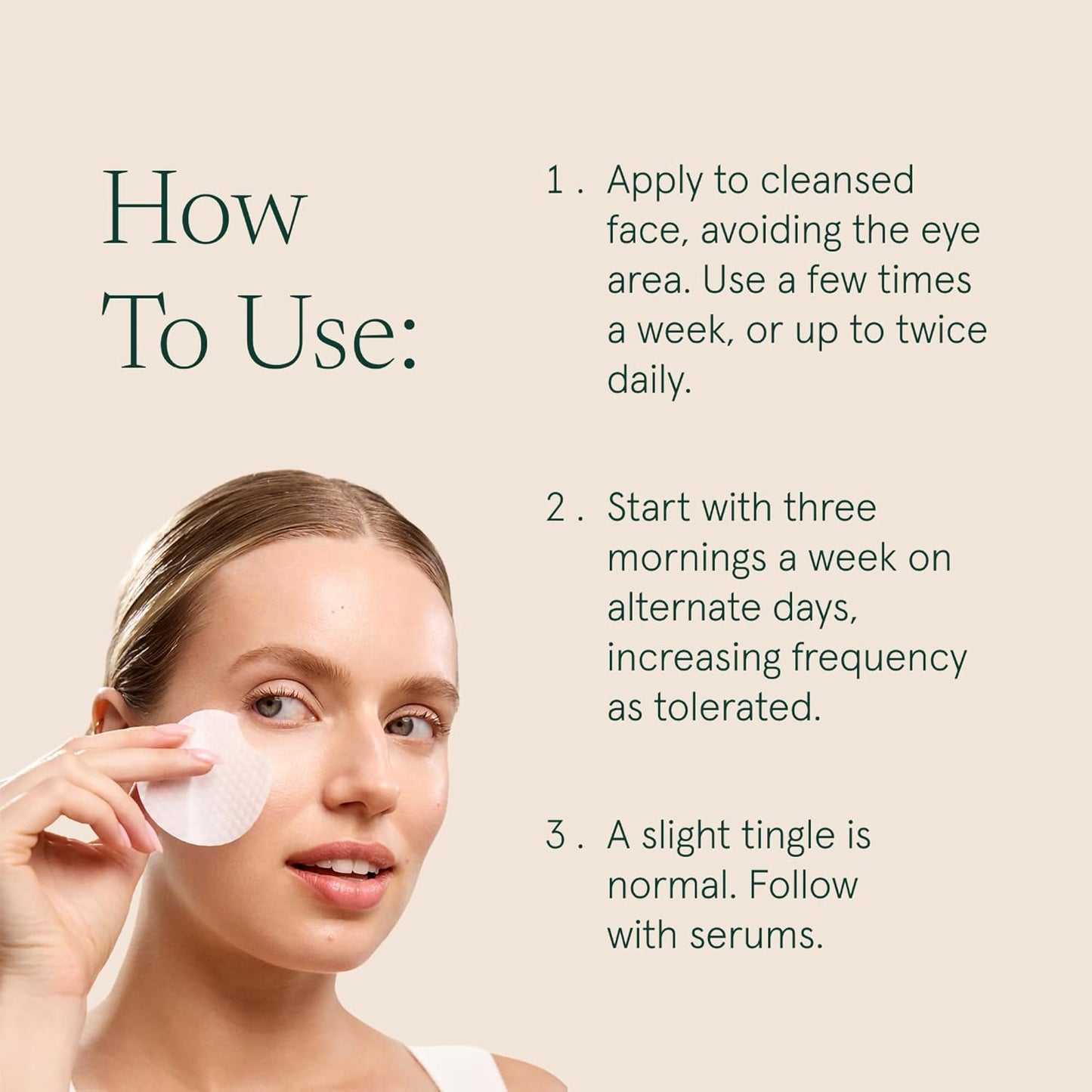 Barefaced Toning Pads - Exfoliating Face Pads with 2% Glycolic & Salicylic Acid | 60 Count for Brighter, Clearer Skin