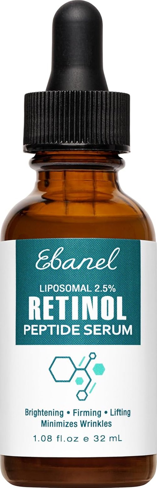 Ebanel Retinol Serum - Anti-Aging Face Serum with Vitamin C, Peptides & Hyaluronic Acid | Reduces Fine Lines & Dark Spots