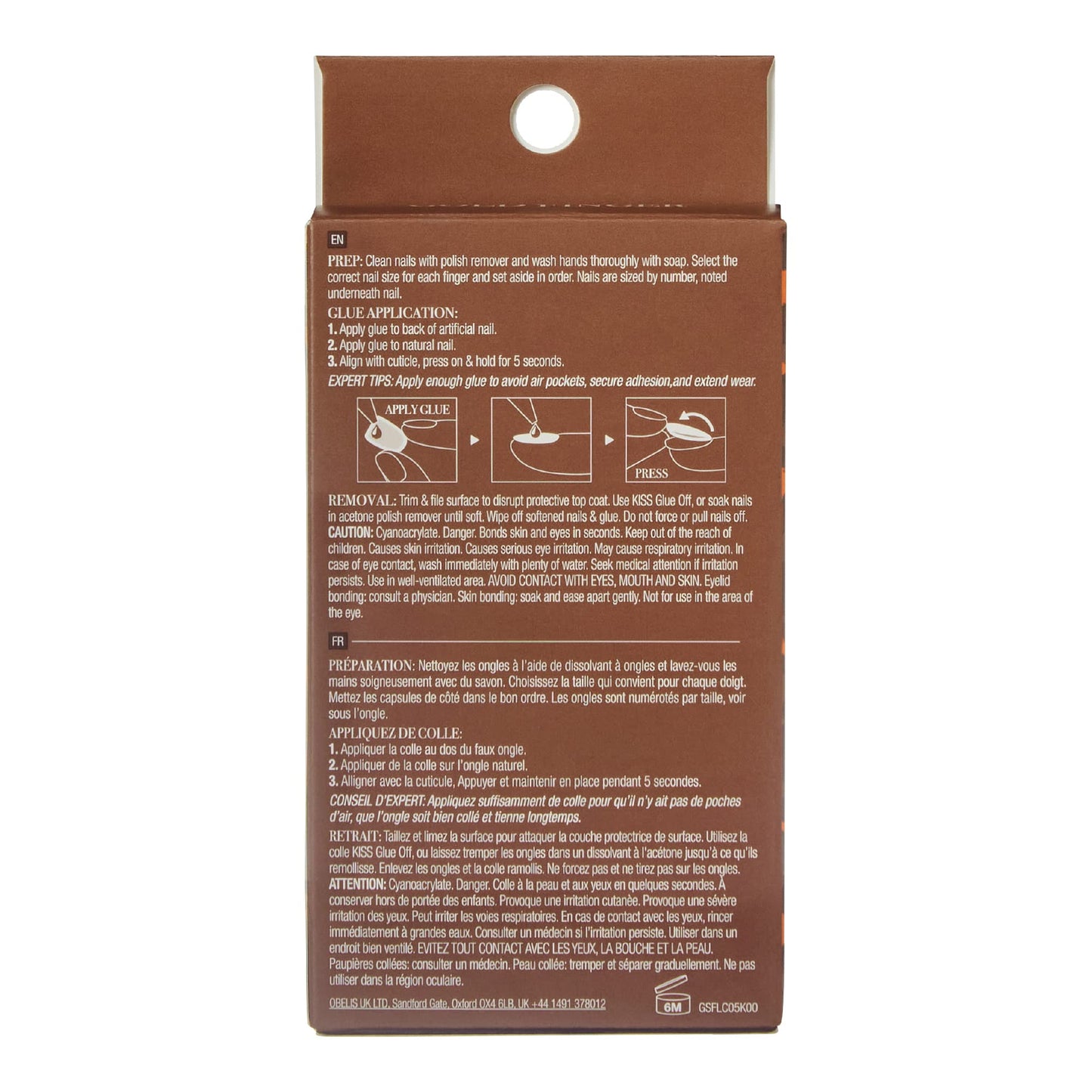 GoldFinger Press On Nails Special Effect Full Cover Nails Glue On Nails Manicure Long Fake Nails with Glue (Let Me Be There)