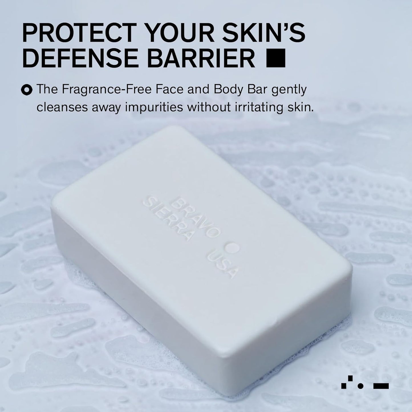 Bravo Sierra Face & Body Bar Soap - Moisturizing & Hydrating Fragrance-Free Cleanser | Vegan, All Skin Types