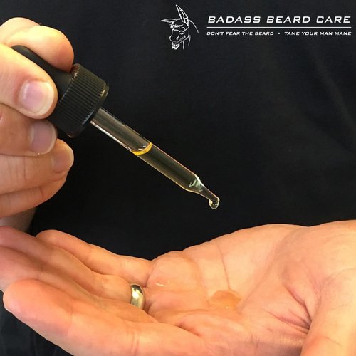 Badass Beard Care Beard Oil - The Outlaw Scent, 1 oz | All-Natural Formula for Soft, Healthy Beards