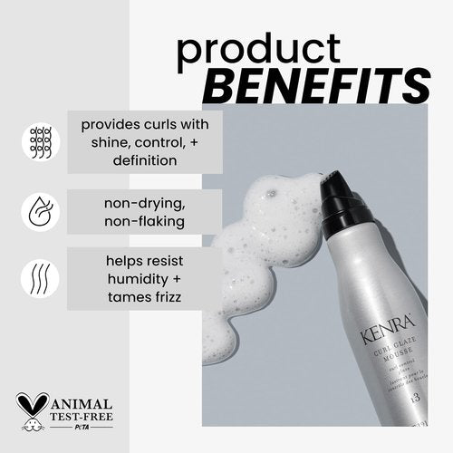 Kenra Curl Glaze Mousse 13 - Curl Control Glaze for Frizz Control & Humidity Resistance | All Hair Types