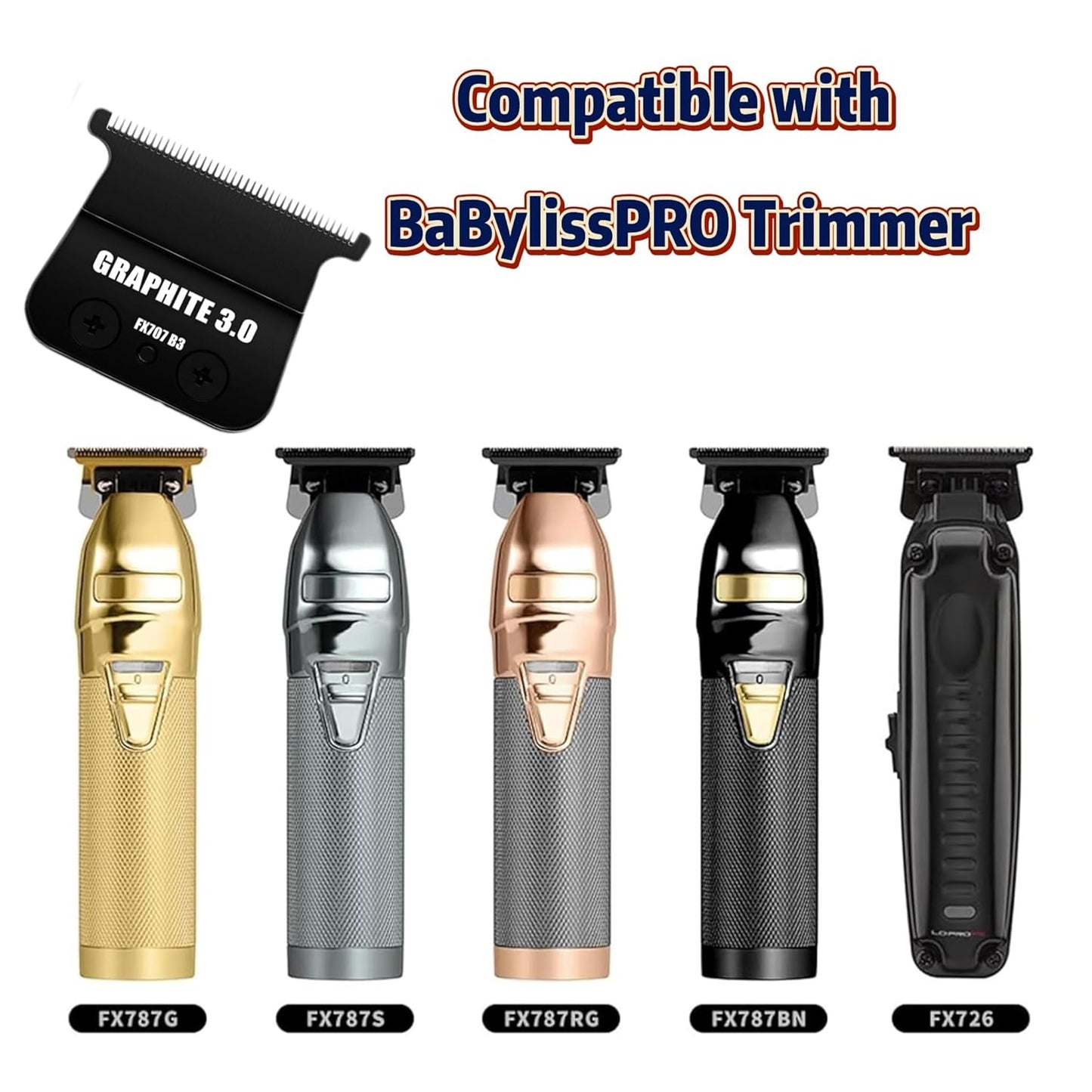 BaByliss PRO Replacement Trimmer Blade - Zero-Gapped Design for FX787 & FX726 | 7 Black-002