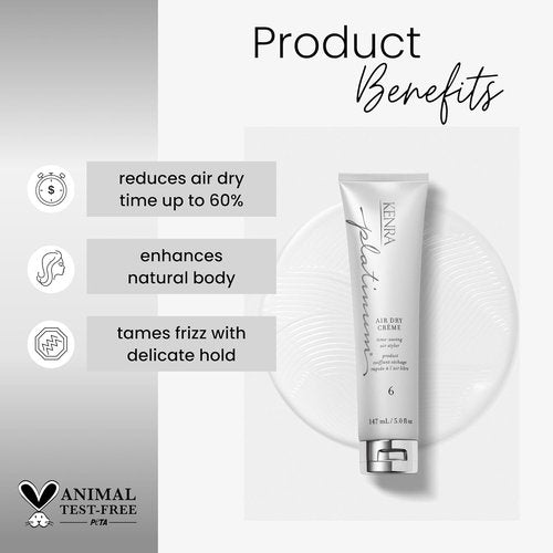 Kenra Platinum Air Dry Crème 6 - Time-Saving Air Styler for All Hair Types | Enhances Body & Tames Frizz