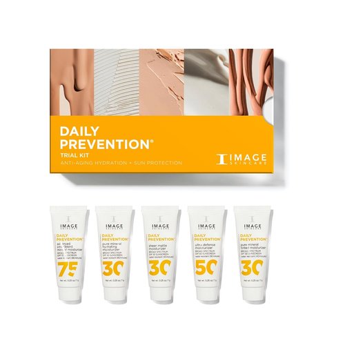 IMAGE Skincare Daily Prevention Discovery Kit - 5-Piece SPF Moisturizer Set with Broad Spectrum Sunscreen