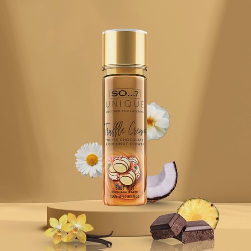 So...? Unique Truffle Cream Body Mist - Vanilla, Gourmand, Fruity Perfume for Women - Cruelty Free Body Spray for Women - 5.1 oz