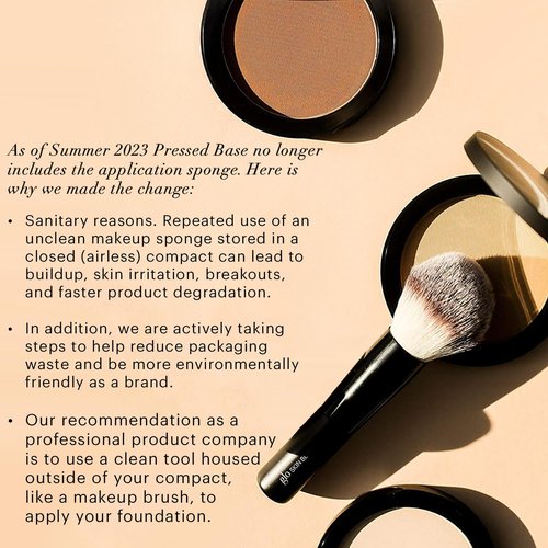 Glo Skin Beauty Pressed Powder Foundation - Buildable Sheer to Full Coverage, Chestnut Light | Long-Wear Makeup Compact